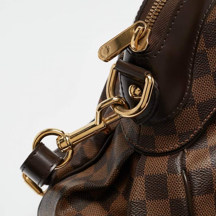 Pre Owned Louis Vuitton Damier Ebene Canvas Trevi GM Bag w/ Zippy Wallet