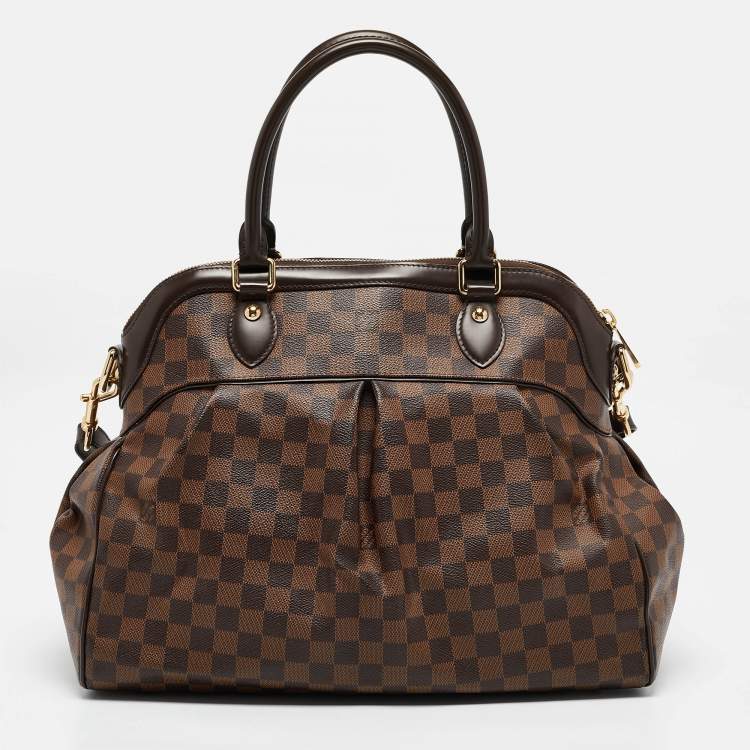 Pre Owned Louis Vuitton Damier Ebene Canvas Trevi GM Bag w/ Zippy Wallet