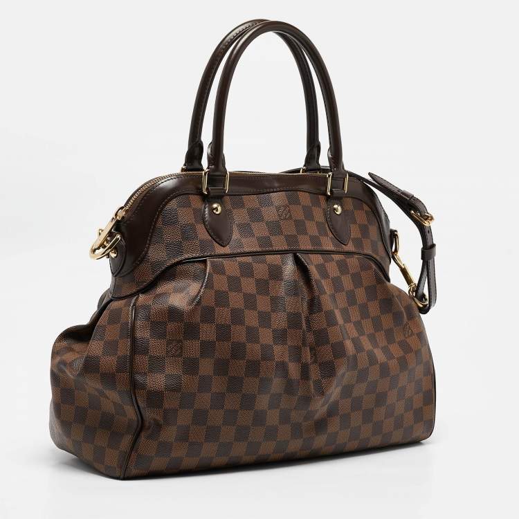 Pre Owned Louis Vuitton Damier Ebene Canvas Trevi GM Bag w/ Zippy Wallet