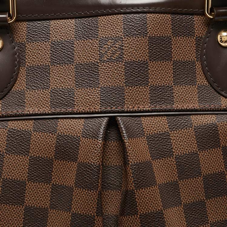 Pre Owned Louis Vuitton Damier Ebene Canvas Trevi GM Bag w/ Zippy Wallet