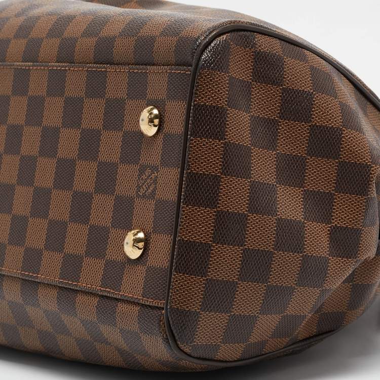 Pre Owned Louis Vuitton Damier Ebene Canvas Trevi GM Bag w/ Zippy Wallet