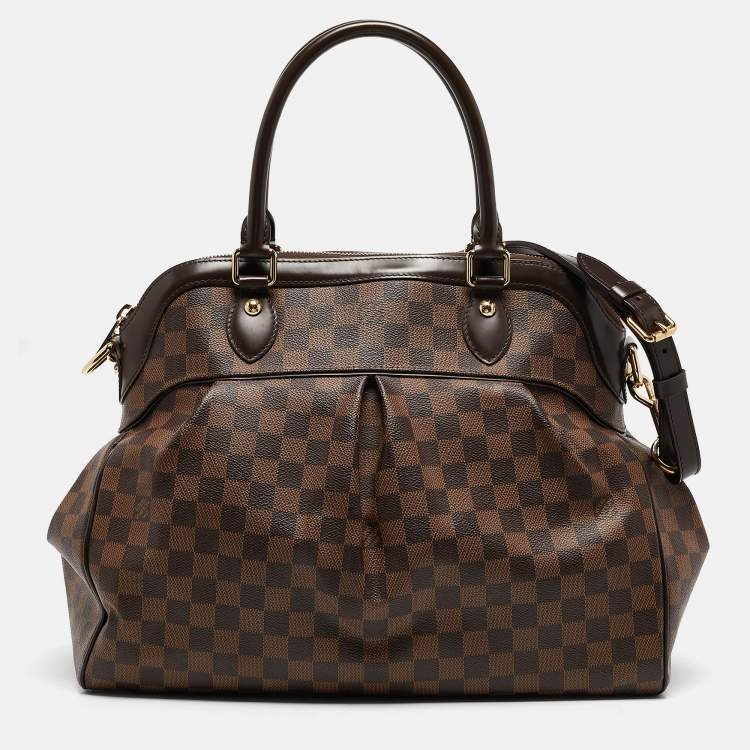 Pre Owned Louis Vuitton Damier Ebene Canvas Trevi GM Bag w/ Zippy Wallet