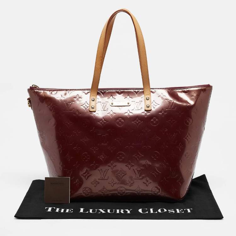 Pre Owned Louis Vuitton Violette Monogram Vernis Bellevue GM Bag