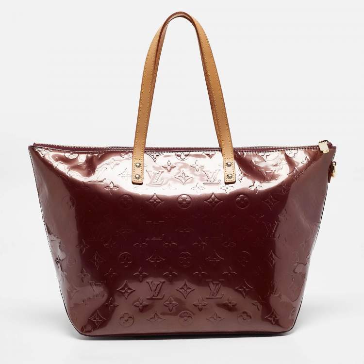 Pre Owned Louis Vuitton Violette Monogram Vernis Bellevue GM Bag