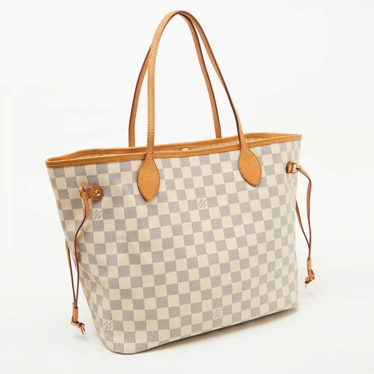 Pre Owned Louis Vuitton Damier Azur Canvas Neverfull MM Bag