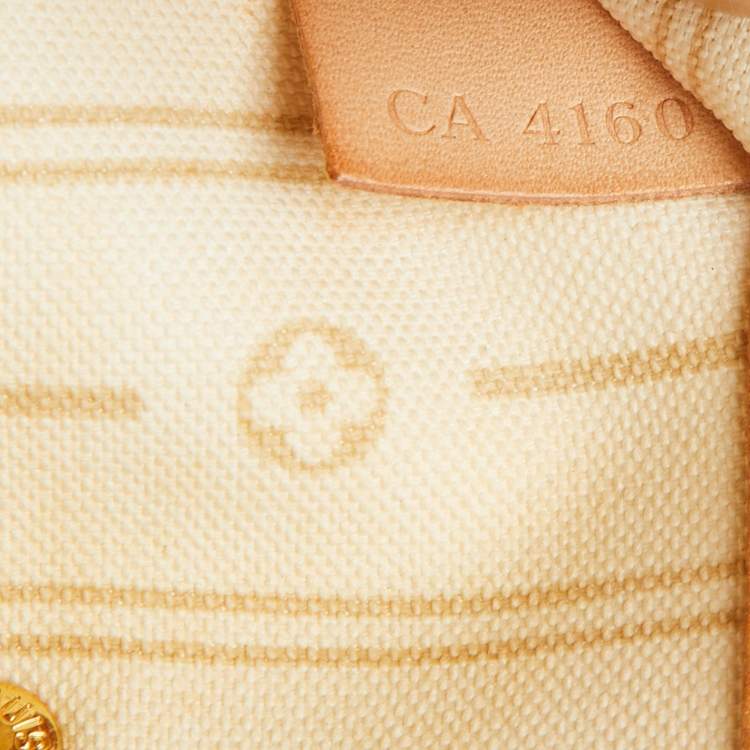 Pre Owned Louis Vuitton Damier Azur Canvas Neverfull MM Bag