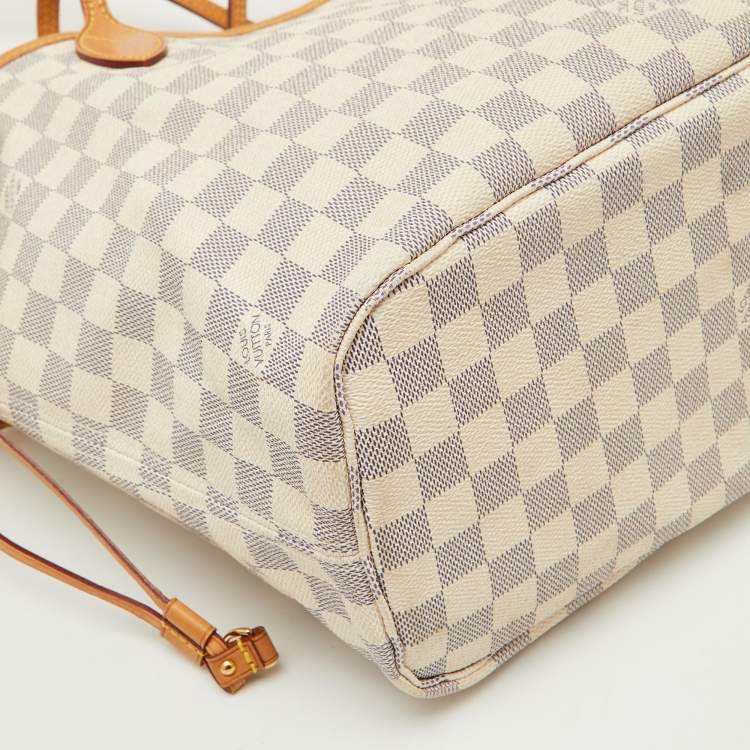Pre Owned Louis Vuitton Damier Azur Canvas Neverfull MM Bag