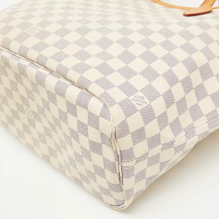 Pre Owned Louis Vuitton Damier Azur Canvas Neverfull MM Bag