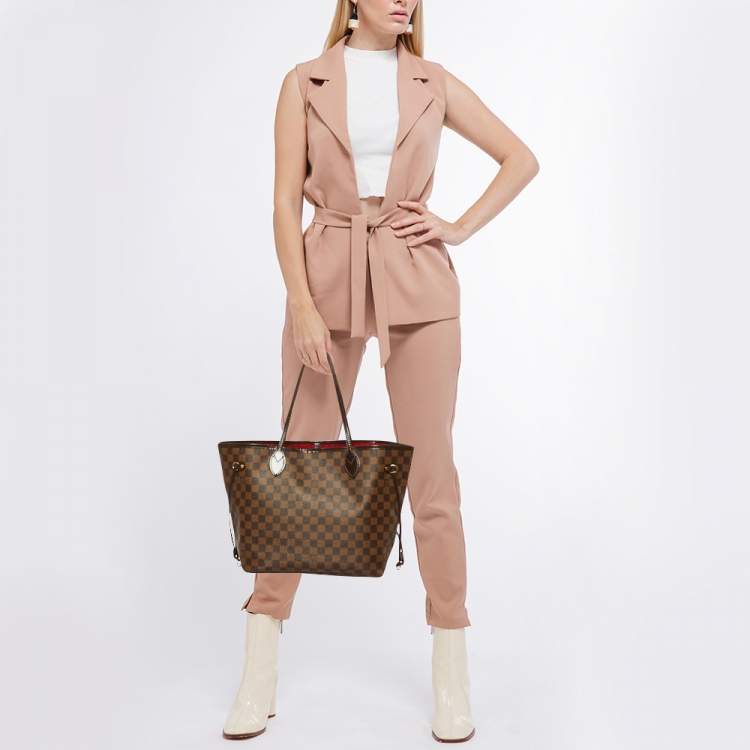 Pre Owned Louis Vuitton Damier Ebene Canvas Neverfull MM Bag