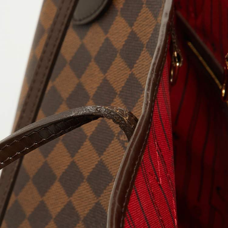 Pre Owned Louis Vuitton Damier Ebene Canvas Neverfull MM Bag