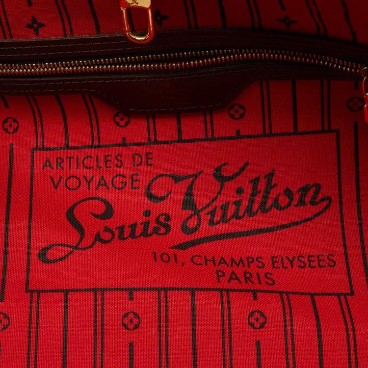 Pre Owned Louis Vuitton Damier Ebene Canvas Neverfull MM Bag