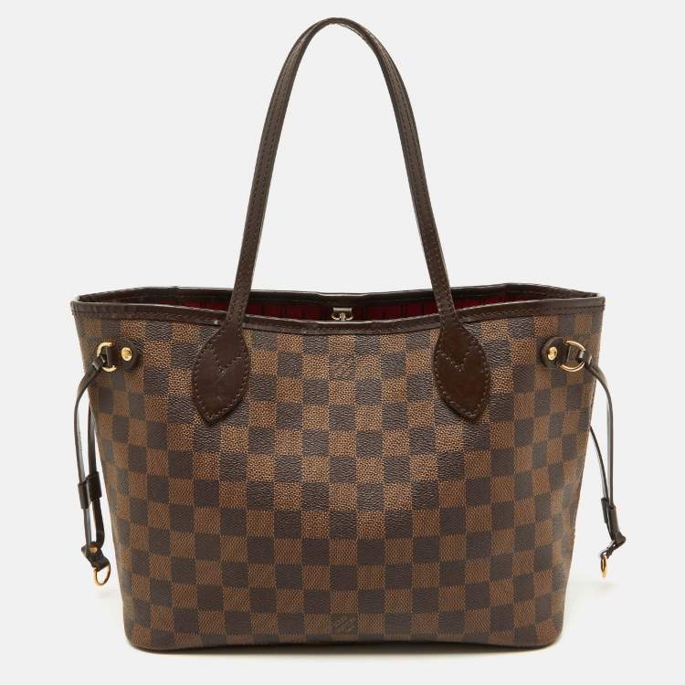 Pre Owned Louis Vuitton Damier Ebene Canvas Neverfull PM Bag