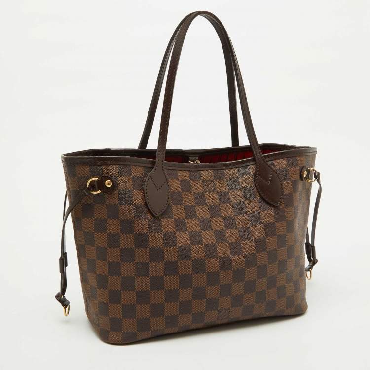 Pre Owned Louis Vuitton Damier Ebene Canvas Neverfull PM Bag