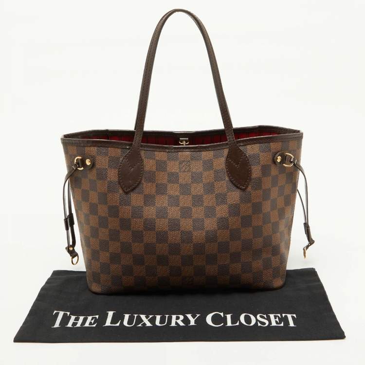 Pre Owned Louis Vuitton Damier Ebene Canvas Neverfull PM Bag