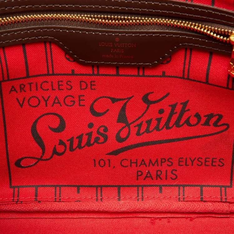 Pre Owned Louis Vuitton Damier Ebene Canvas Neverfull PM Bag
