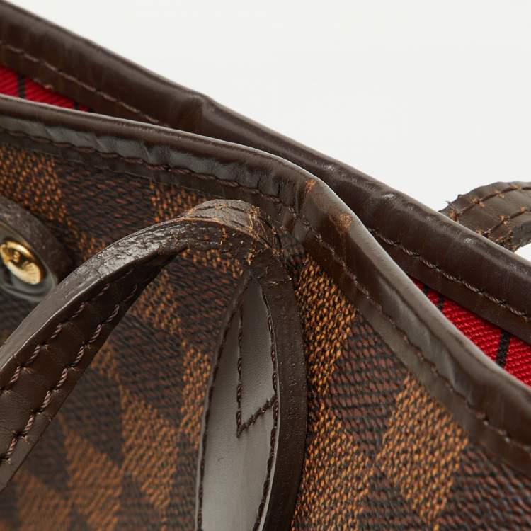 Pre Owned Louis Vuitton Damier Ebene Canvas Neverfull PM Bag