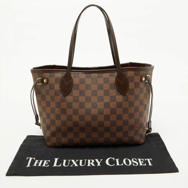 Pre Owned Louis Vuitton Damier Ebene Canvas Neverfull PM Bag