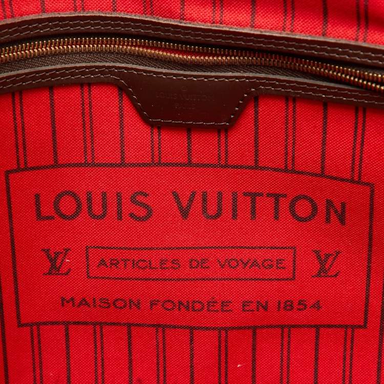 Pre Owned Louis Vuitton Damier Ebene Canvas Neverfull MM Bag