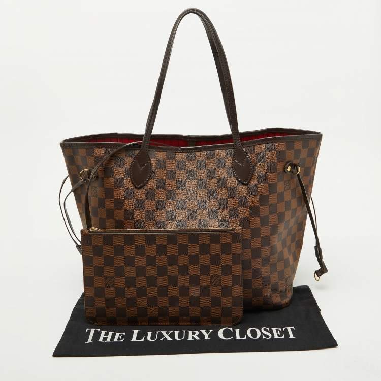 Pre Owned Louis Vuitton Damier Ebene Canvas Neverfull MM Bag