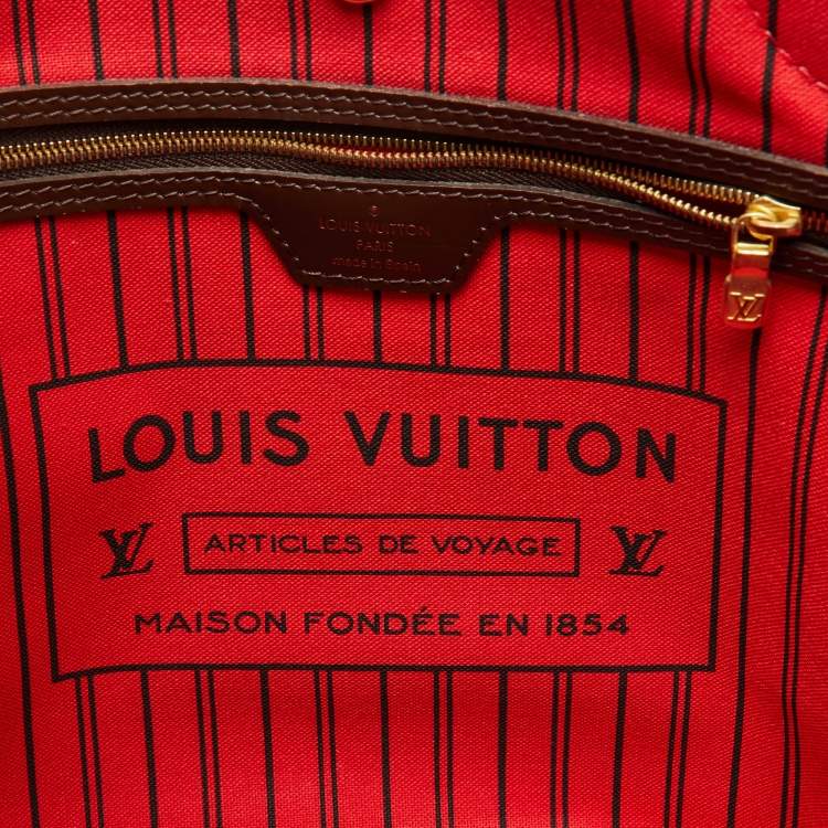Pre Owned Louis Vuitton Damier Ebene Canvas Neverfull MM Bag