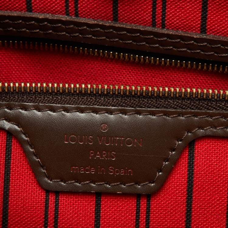 Pre Owned Louis Vuitton Damier Ebene Canvas Neverfull MM Bag