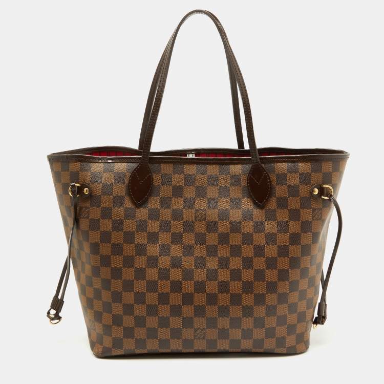 Pre Owned Louis Vuitton Damier Ebene Canvas Neverfull MM Bag