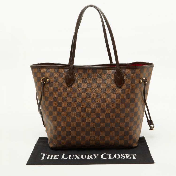 Pre Owned Louis Vuitton Damier Ebene Canvas Neverfull MM Bag
