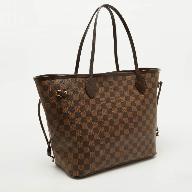 Pre Owned Louis Vuitton Damier Ebene Canvas Neverfull MM Bag