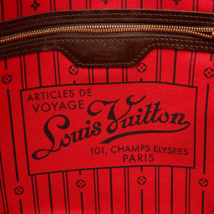 Pre Owned Louis Vuitton Damier Ebene Canvas Neverfull MM Bag