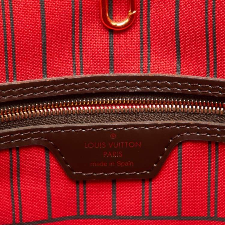Pre Owned Louis Vuitton Damier Ebene Canvas Neverfull MM Bag