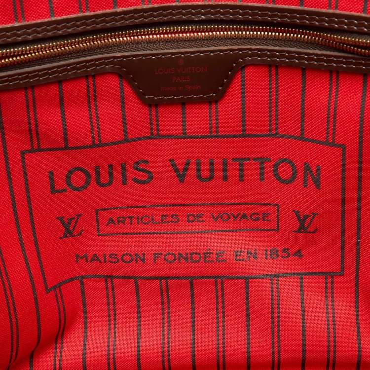 Pre Owned Louis Vuitton Damier Ebene Canvas Neverfull MM Bag