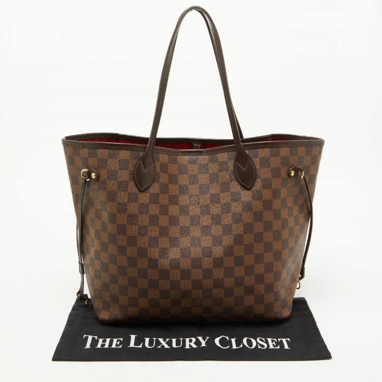 Pre Owned Louis Vuitton Damier Ebene Canvas Neverfull MM Bag