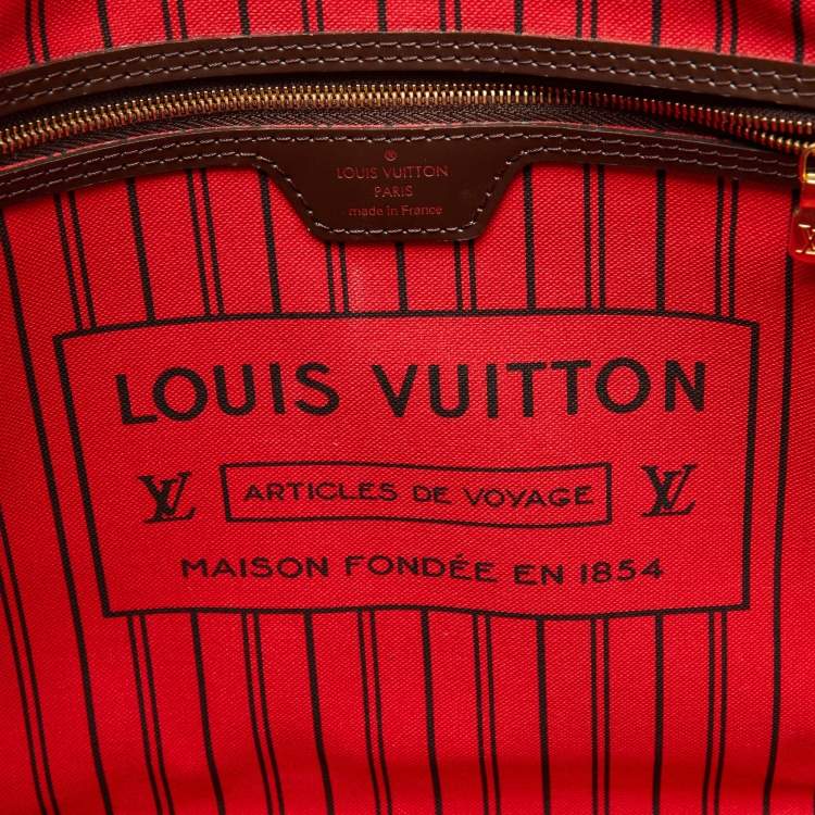 Pre Owned Louis Vuitton Damier Ebene Canvas Neverfull MM Bag