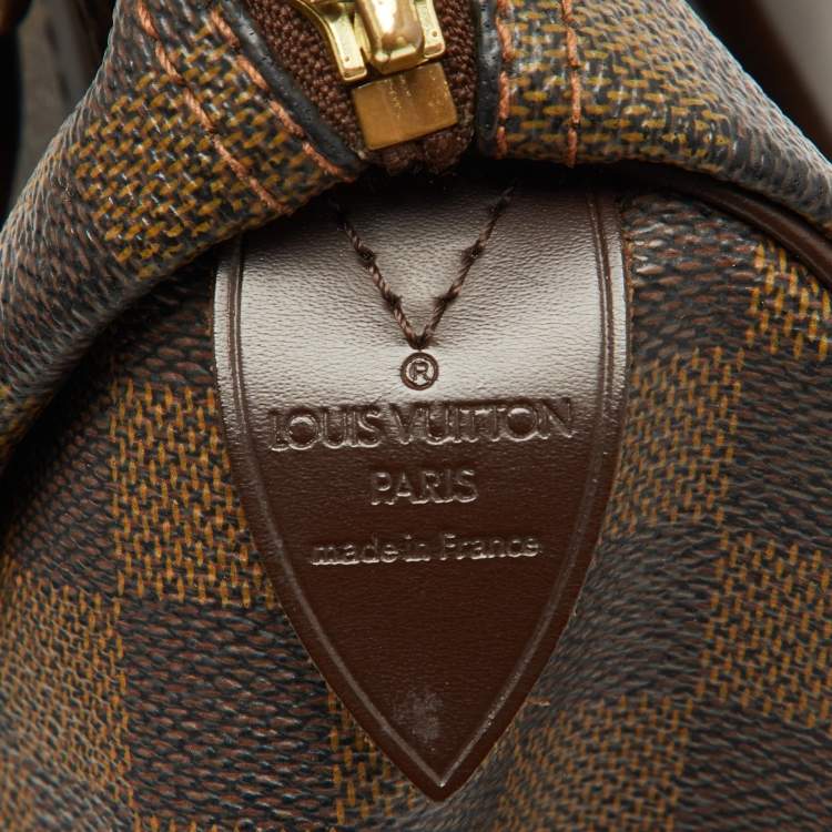 Pre Owned Louis Vuitton Damier Ebene Canvas Speedy 25 Bag