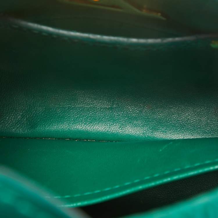 Pre Owned Louis Vuitton Emerald Alligator Mini Capucines Bag