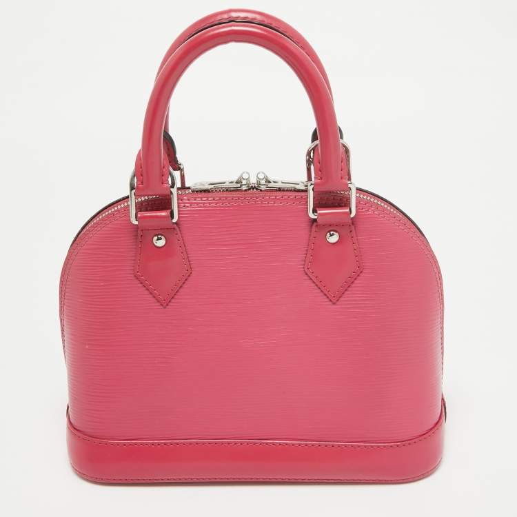 Pre Owned Louis Vuitton Fuchsia Epi Leather Alma BB Bag
