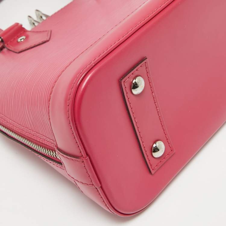 Pre Owned Louis Vuitton Fuchsia Epi Leather Alma BB Bag