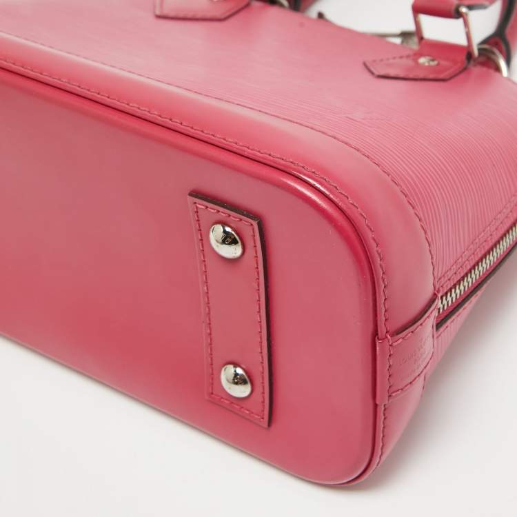 Pre Owned Louis Vuitton Fuchsia Epi Leather Alma BB Bag
