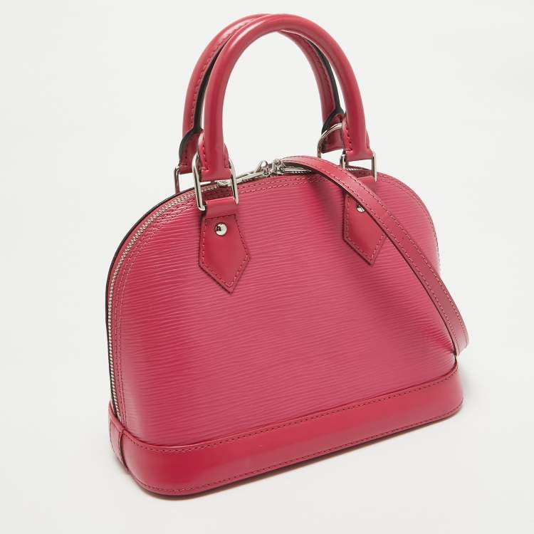 Pre Owned Louis Vuitton Fuchsia Epi Leather Alma BB Bag