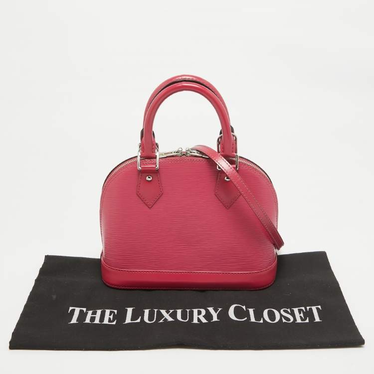 Pre Owned Louis Vuitton Fuchsia Epi Leather Alma BB Bag