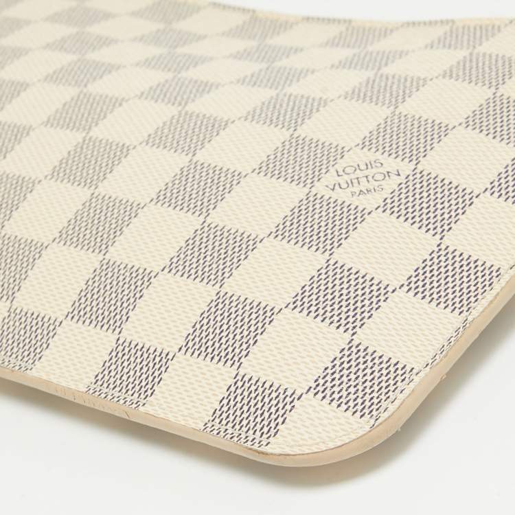 Pre Owned Louis Vuitton Damier Azur Canvas Neverfull PM Zipped Pochette