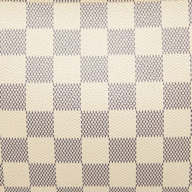 Pre Owned Louis Vuitton Damier Azur Canvas Neverfull PM Zipped Pochette