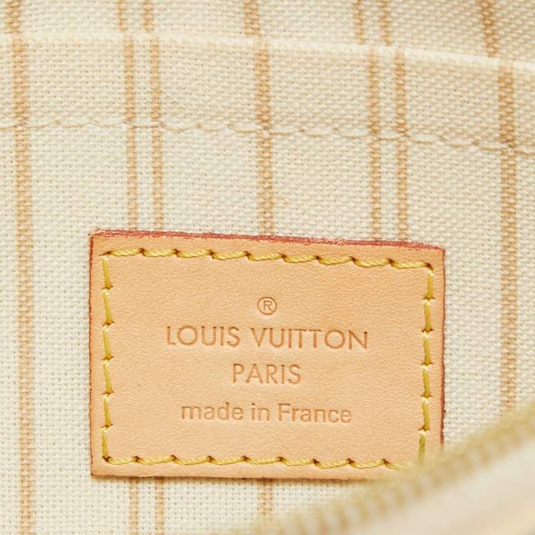 Pre Owned Louis Vuitton Damier Azur Canvas Neverfull PM Zipped Pochette