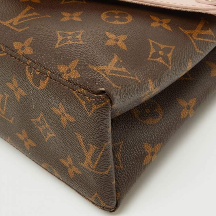 Pre Owned Louis Vuitton Rose Ballerine Epi Leather and Monogram Canvas Saint Michel Bag