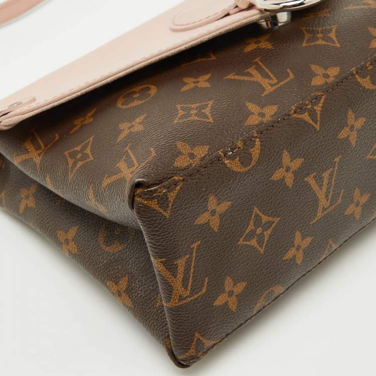 Pre Owned Louis Vuitton Rose Ballerine Epi Leather and Monogram Canvas Saint Michel Bag