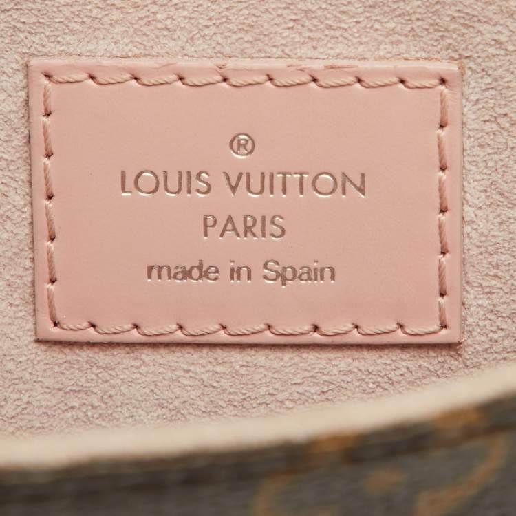 Pre Owned Louis Vuitton Rose Ballerine Epi Leather and Monogram Canvas Saint Michel Bag