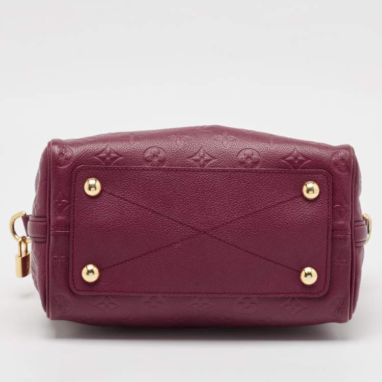 Pre Owned Louis Vuitton Aurore Monogram Empreinte Leather Speedy Bandouliere 25 Bag
