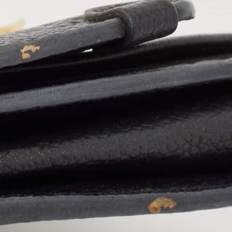 Pre Owned Louis Vuitton Black Monogram Empreinte Leather Vavin Chain Wallet 
