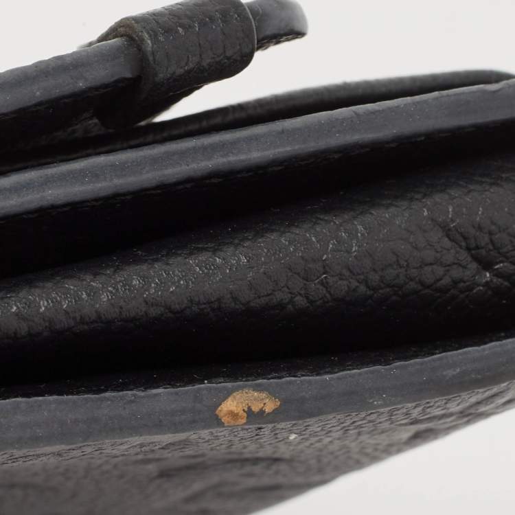 Pre Owned Louis Vuitton Black Monogram Empreinte Leather Vavin Chain Wallet 