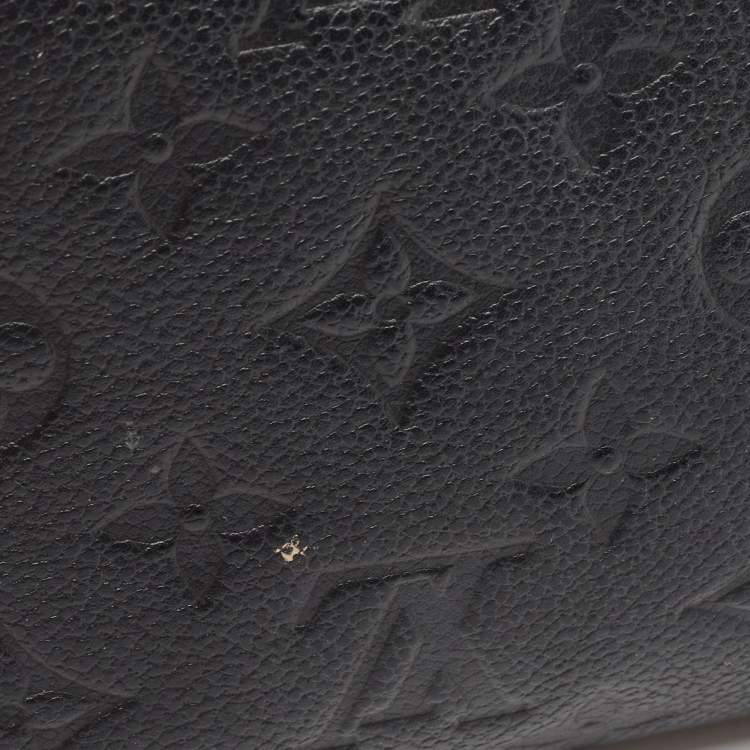 Pre Owned Louis Vuitton Black Monogram Empreinte Leather Vavin Chain Wallet 